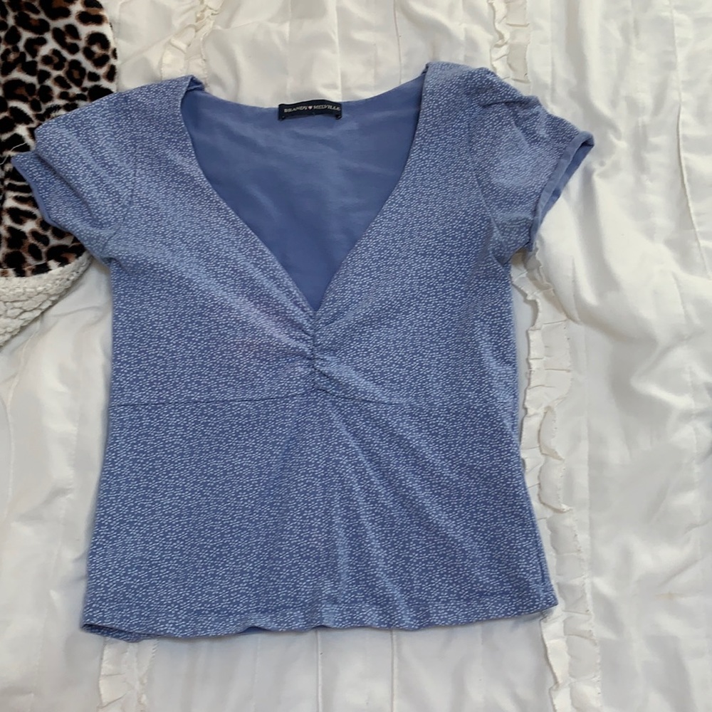 Zelly ribbed short sleeve top